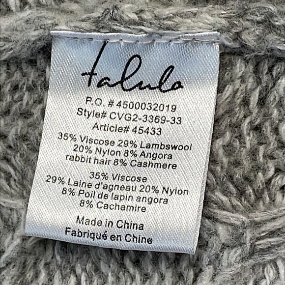 Talula Nubby Textured Popcorn Knit Open Front Shawl Cardigan Sweater Gray Sz XS - Picture 9 of 10